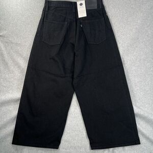 Levi's Blue Tab Jeans Japanese Wide skater Crop Blk 33 pleat y2k $248